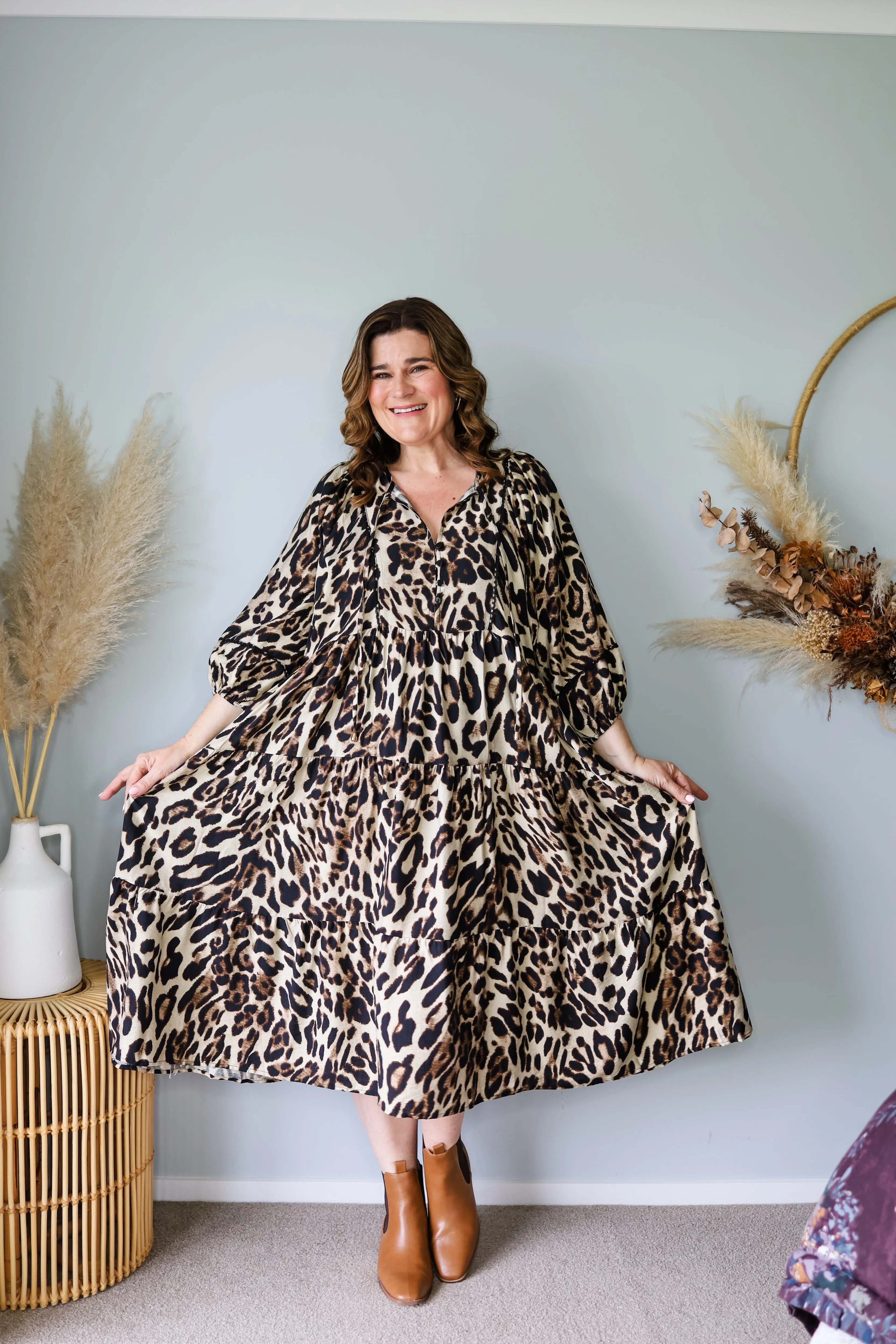 Boho Australia Jester Dress Leopard