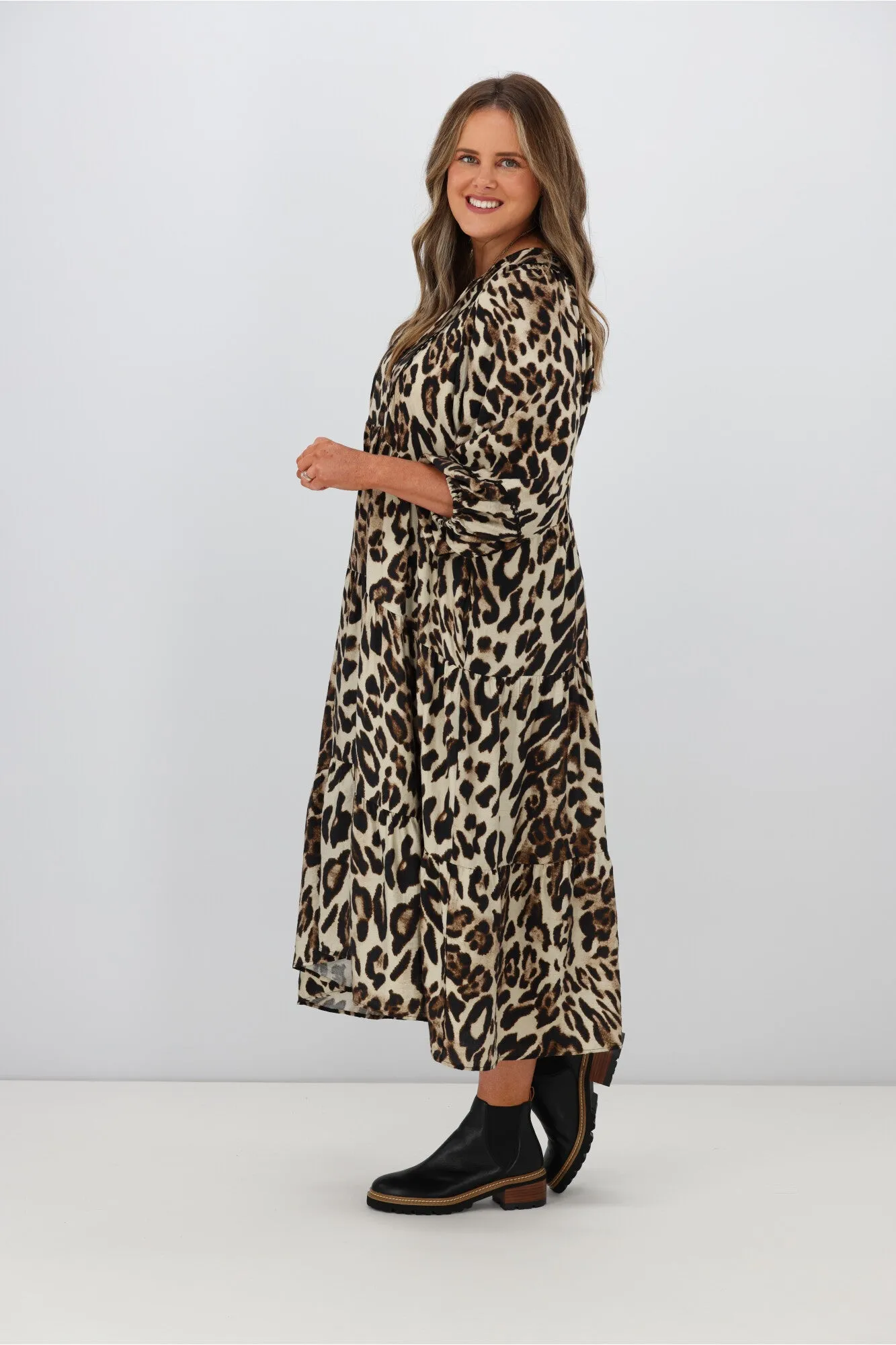 Boho Australia Jester Dress Leopard