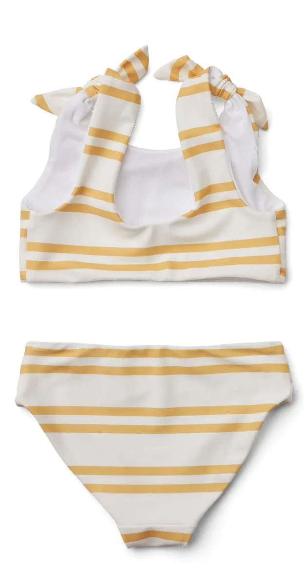 Bow Bikini Set-Creme de la Creme/Jojoba Stripe