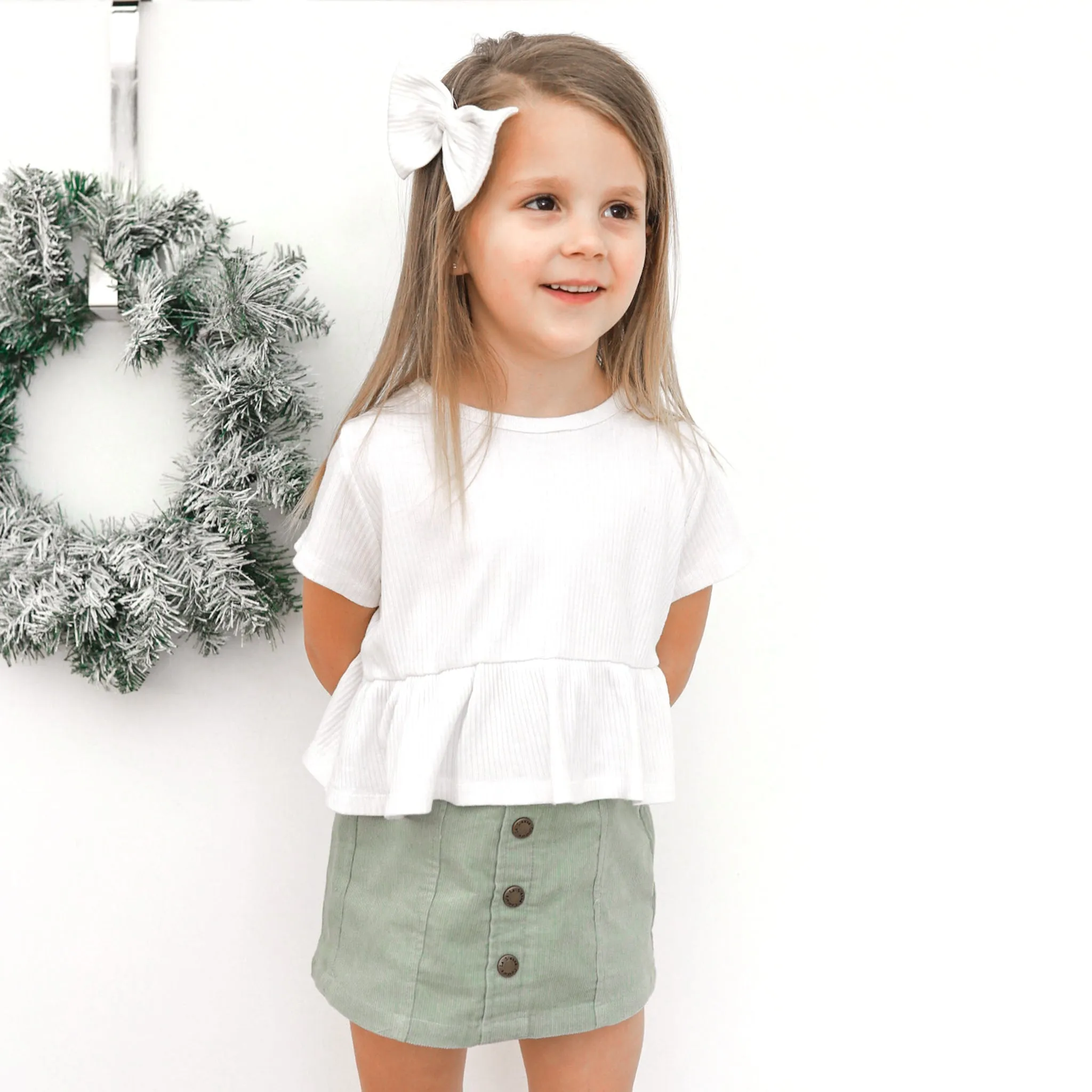 Cozy Ruffle Top - Coconut