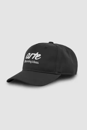 FRONT LOGO EMBROIDERY BLOOMING CAP BLACK