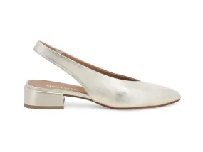 Melluso Décolleté Slingback Tacco Basso tomaia Pelle Laminata