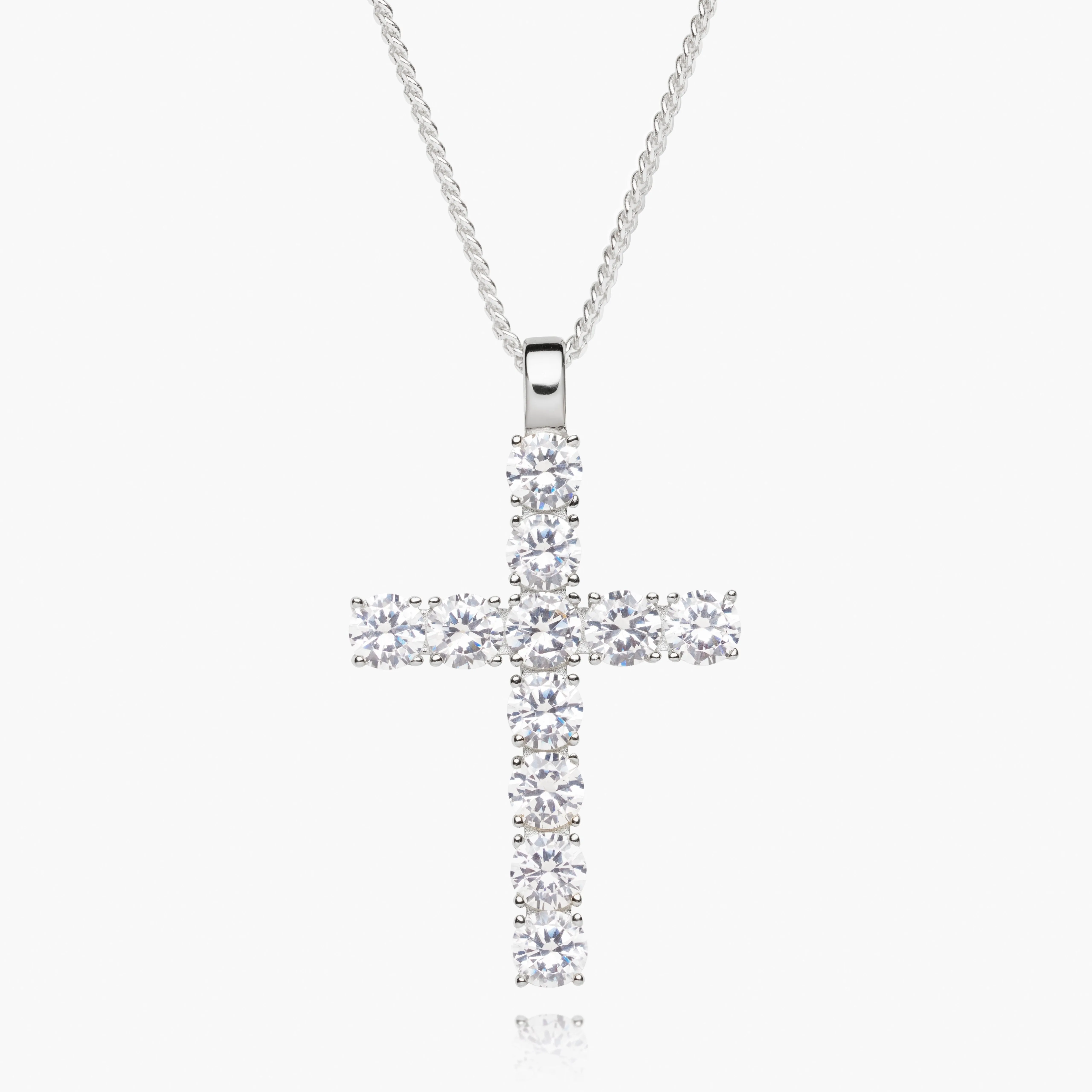 Men's Chunky CZ Cross Pendant