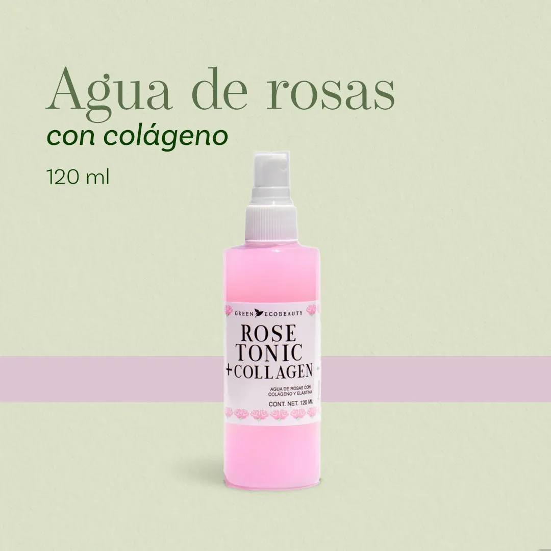 Tónico Facial De Agua De Rosas Con Colágeno: Rose Tonic